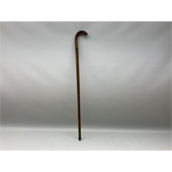 Late 19th/early 20th century sword stick/walking cane with 38cm fullered steel blade 85cm overall