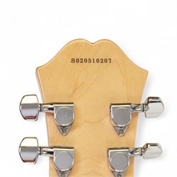 Epiphone DOT by Gibson semi-hollow electric guitar, serial no. S020510207 made in Korea circa 2002, laminated maple body in blonde finish, in Warwick Rockbag soft case, guitar L107cm
