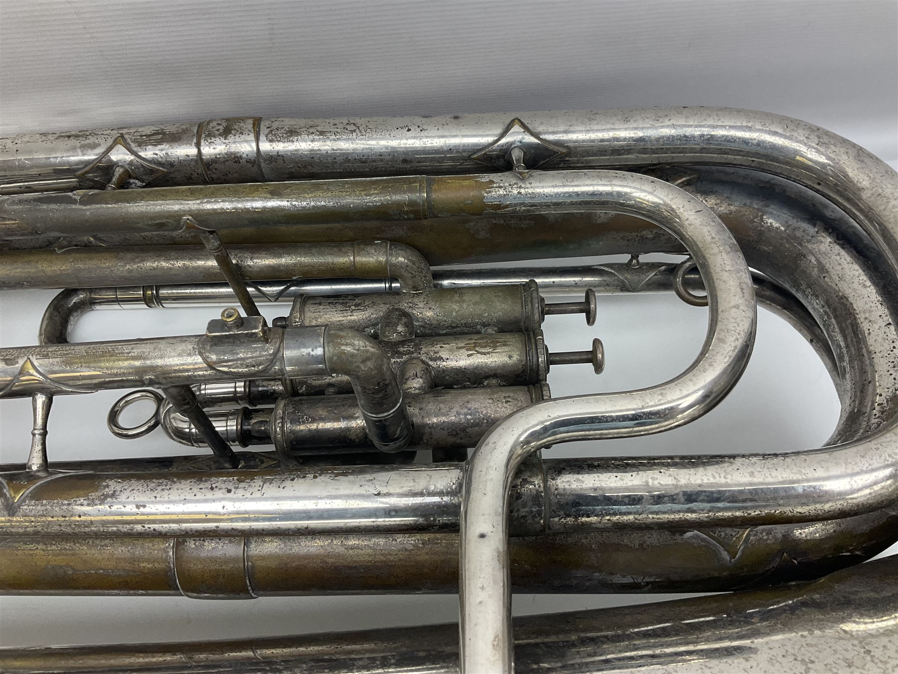 Salvation Army Class A Bb tuba for restoration or display H79cm