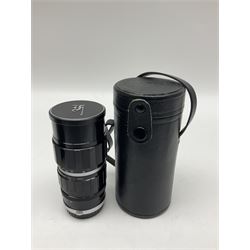 Olympus Pen FV camera body, serial no. 120981, with 'Olympus F.Zuiko Auto-S 1:1.8 f=38mm' lens, serial no. 251523, 'Olympus Zuiko Auto-zoom1:3.5 f=50-90mm, serial no. 135752 and clip on shoe