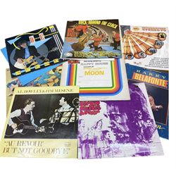 Large collection of vinyl LP records, to include Bill Hayley, Dave Edmunds and Harry Belafonte, etc, in ten boxes 