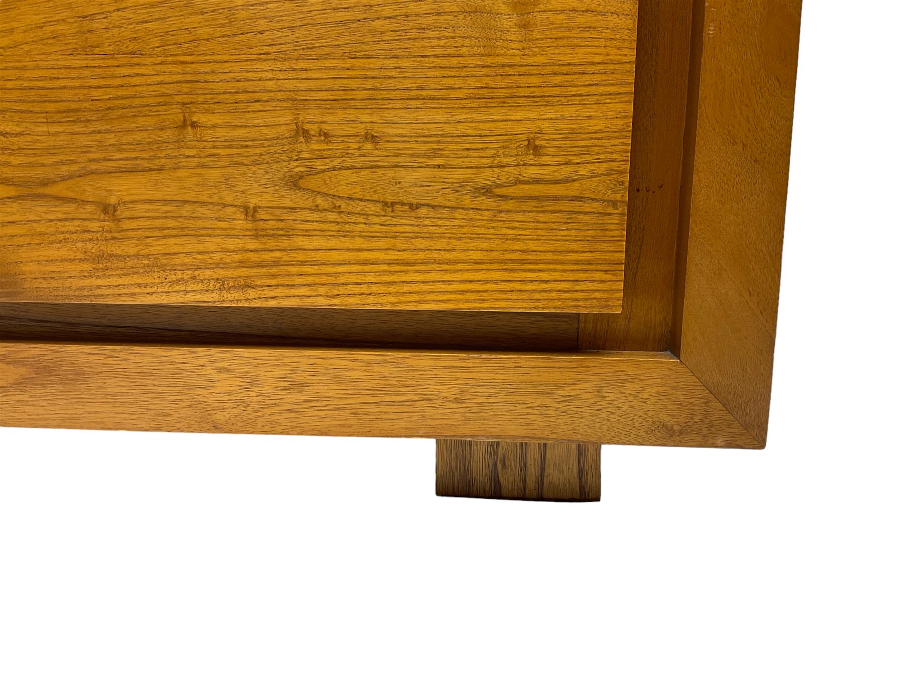 Sirene Design Ltd - contemporary solid ash 'Faro' sideboard or low unit, fitted with bank of eight uniform drawers, on square feet