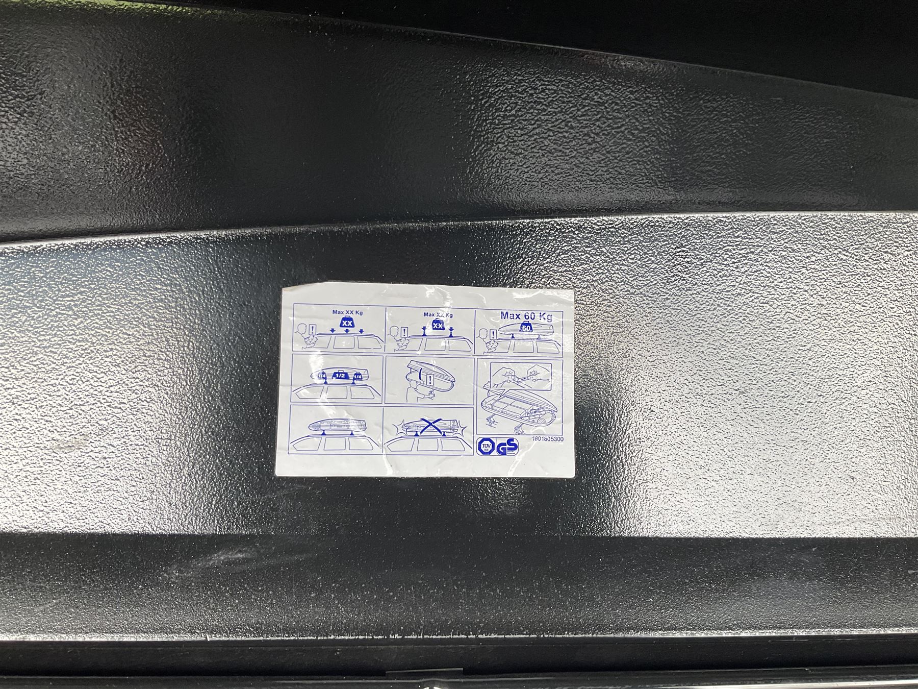 “Exodus” black, plastic, roof storage box - THIS LOT IS TO BE COLLECTED BY APPOINTMENT FROM DUGGLEBY STORAGE, GREAT HILL, EASTFIELD, SCARBOROUGH, YO11 3TX