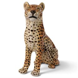 Ronzan fireside model of a cheetah, H37cm 