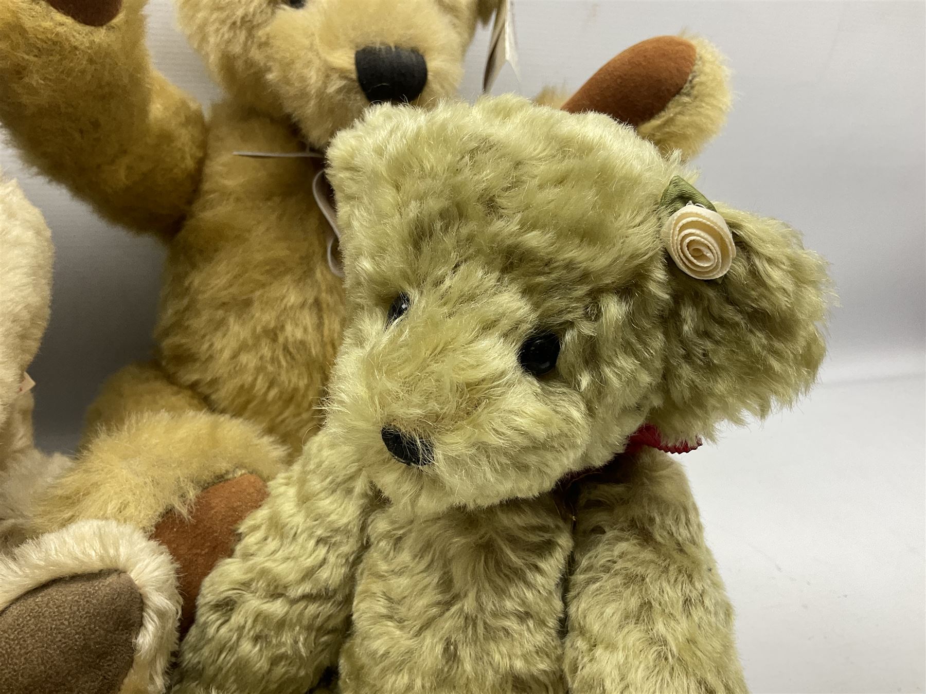 Four modern limited edition teddy bears - two by Russ Berrie, 'Hanley' H56cm and 'Barrymore'; Hermann with growler mechanism; and Northumberland Bearcraft 'Seaton' No.24/50 (4)