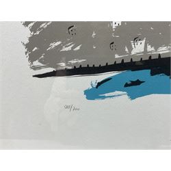 Javier Mariscal (Spanish 1950-): Cobi in Barcelona, set of three limited edition serigraphs embossed with signature and numbered 568, 500 and 581/700 in pencil max 50cm x 60cm 
Notes: Commissioned by SEAT in 1989 on the occasion of the Barcelona 1992 Olympic Games.