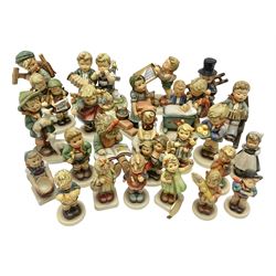 Twenty five Hummel figures by Goebel, to include Tuning up, Blessed Event, Book Worm, The Little Architect etc 