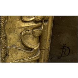 John Robert Dicksee (British 1817-1905): 'The Daughter of the House', oil on canvas signed with monogram, titled verso 45cm x 34cm