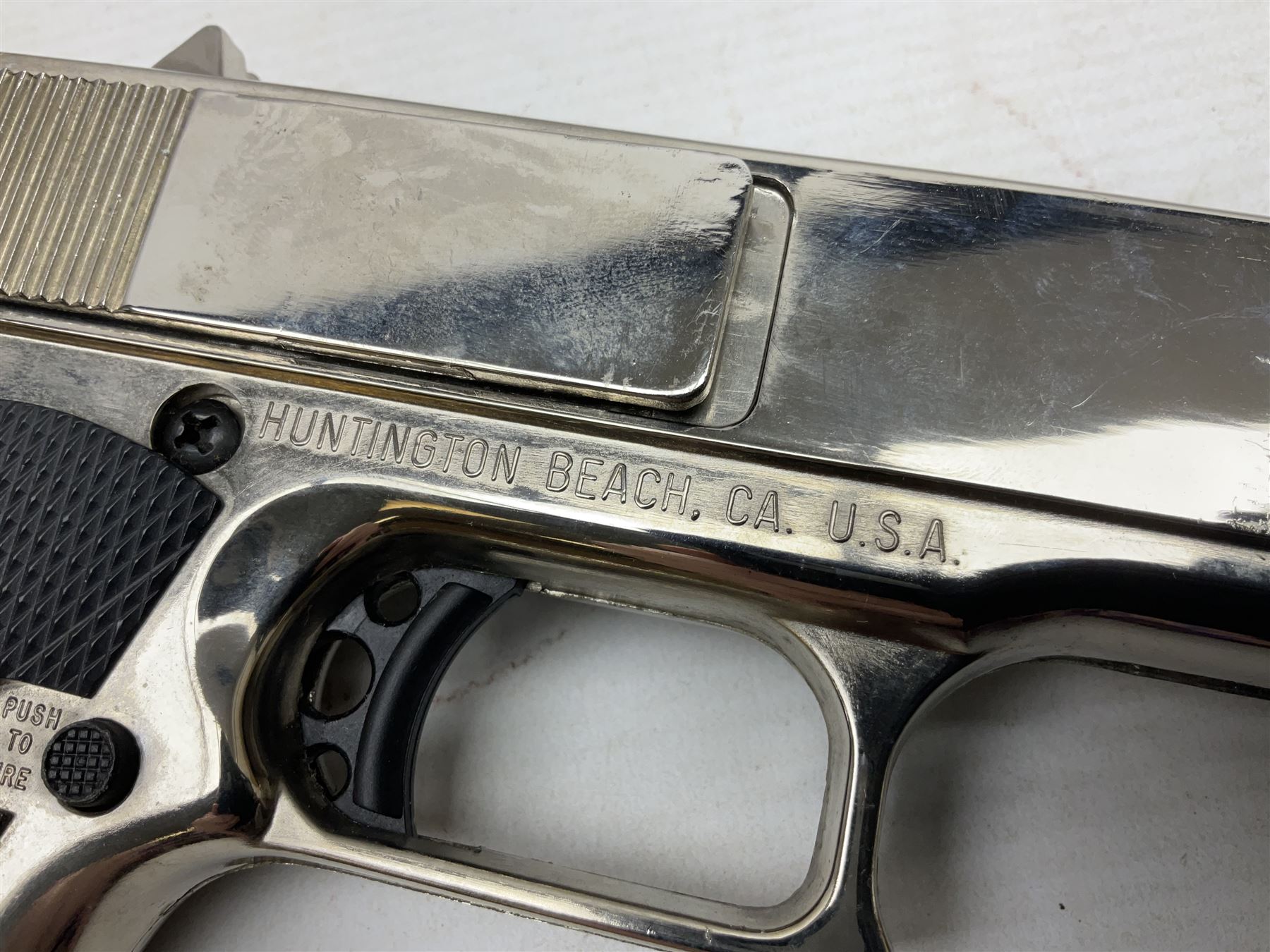 G-10 .177 20-shot BB Repeater air pistol with deluxe nickel plated finish; boxed with instructions