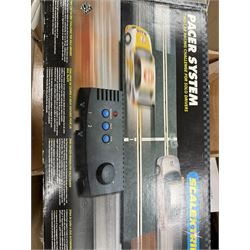 Quantity of Scalextric, including various sets; Digital Driver, Nissan Championship, Moto GP1, App Race control set and a collection of track and other accessories as per list
