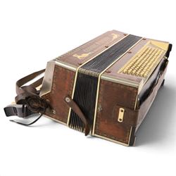 Italian Cesare Pancotti accordion, contained within a wooden case