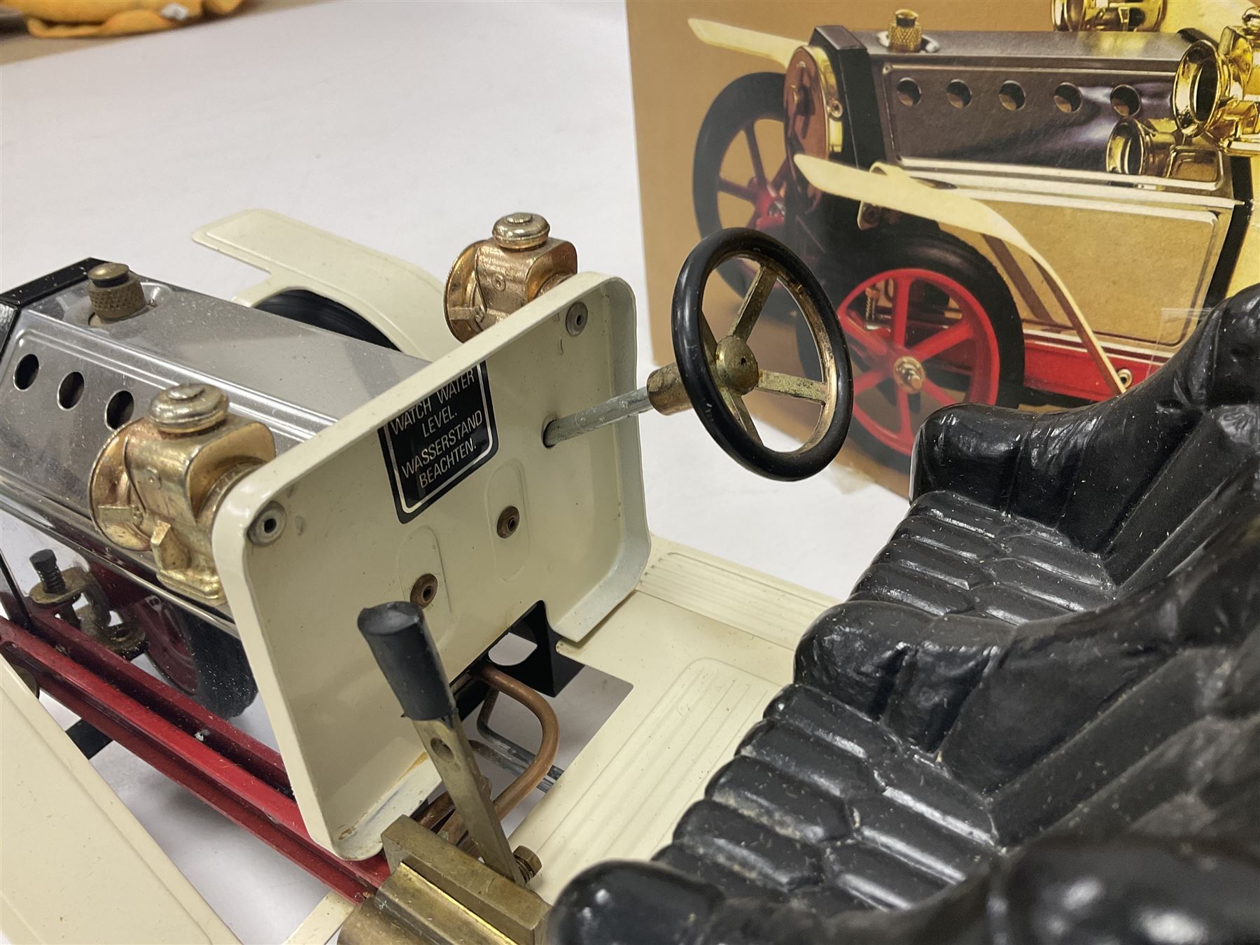 Mamod SA1 ‘Steam Roaster’ live steam car in cream and red, with original box 