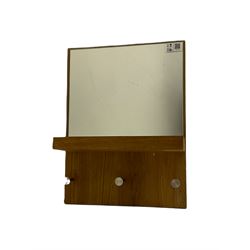 Futon Company - hallstand fitted with hooks and two shelves (W55cm, H181cm, D47cm), and a wall mirror with shelf and hooks (30cm x 40cm)