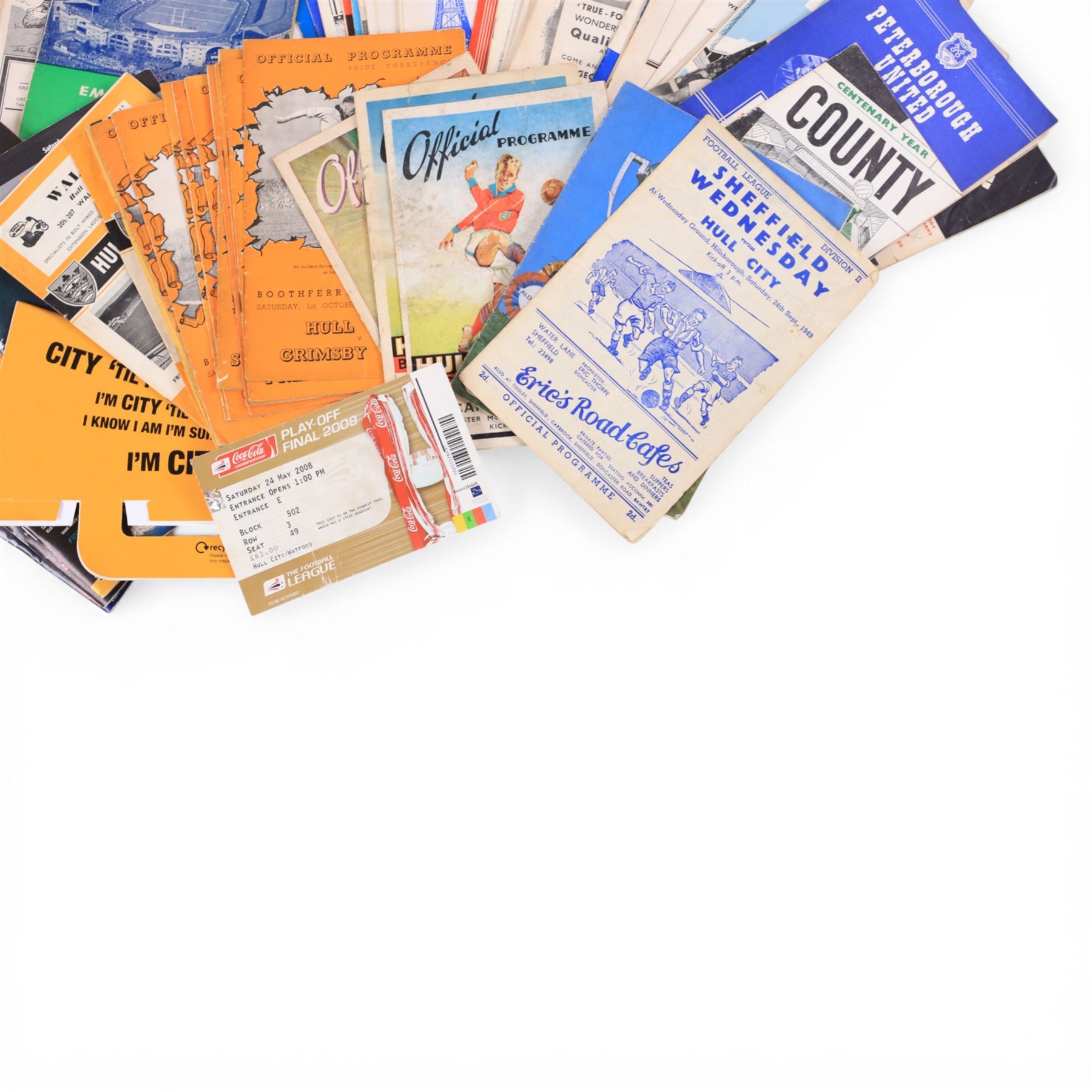 Collection of 1940s and later football programmes, including International examples and various club examples