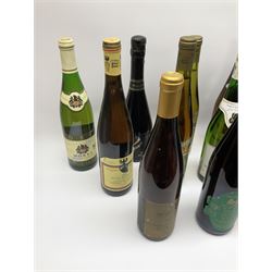 Mixed alcohol including Pieroth Rotgold Sekt red sweet 75cl, 11.5%vol, Pieroth Duett 1988 Muller - Thurgau Qualitatswein 750ml, 10.5%vol etc, various contents and proofs, 20 bottles