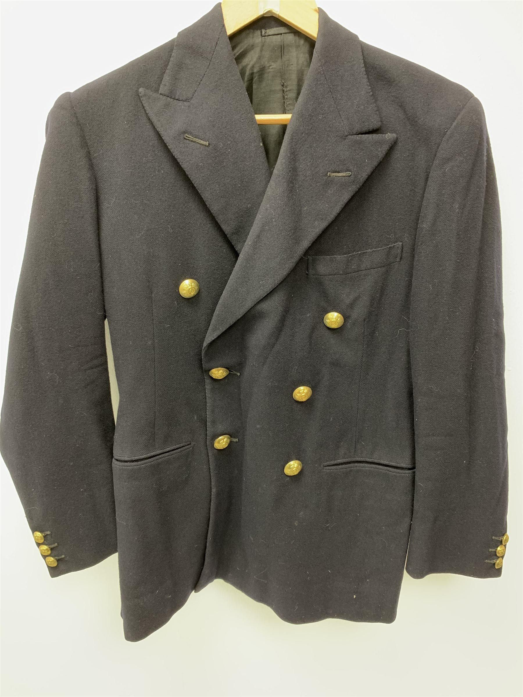 Scots Guards two double breasted blazers, one with brass buttons and