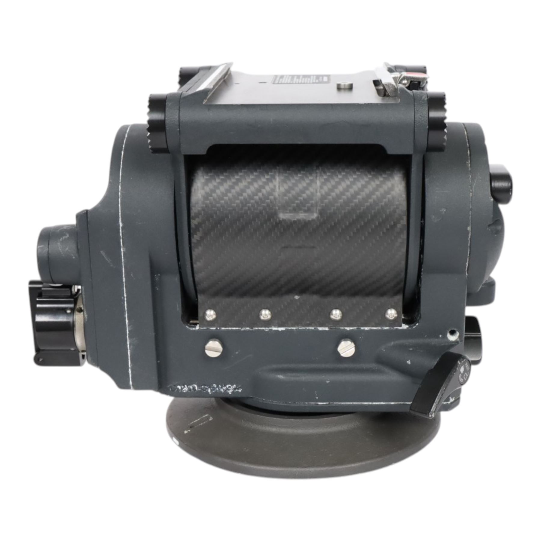 O'Connor 2560 Fluid Head serial no. C1260-2003, with accessories to include pan handle, MOY/Mitchell base plate and tie-down, 150mm bowl adapter and tie-down, quick release base plate and Arri 300mm bottom plate, in custom cut flight case 