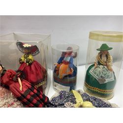 Collection of International collectors dolls to include battery operated dancing Spanish Flamenco doll, Marin Chiclana Spanish Flamenco dancer doll, Maltese and Italian examples etc