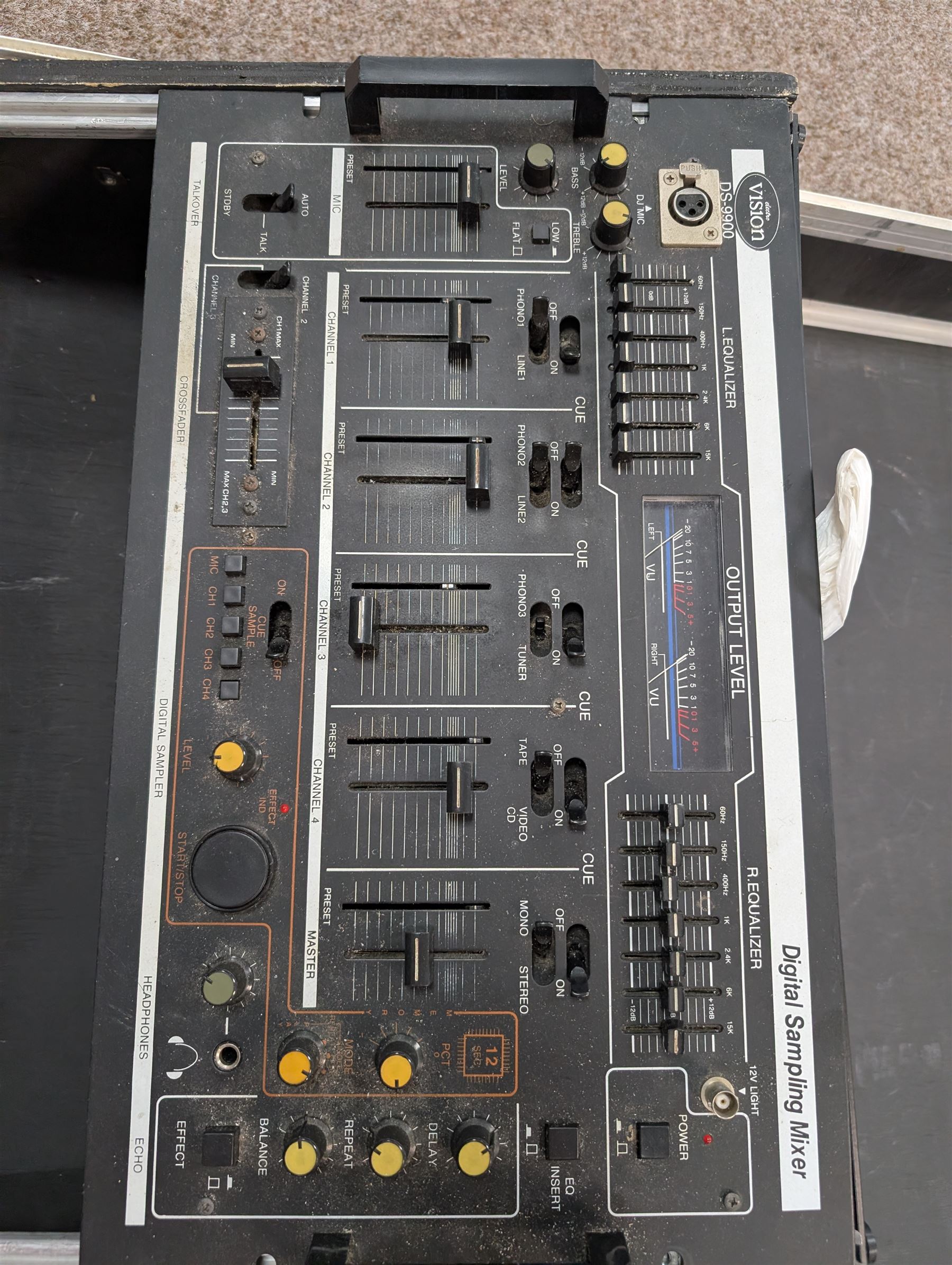 Electrovision mixer and a Pro 150 turntable, in large hardcase