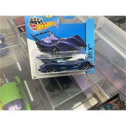 Large group of predominantly DC Comics Batman boxed and loose die-cast vehicles to include Hot Wheels, Mattel, Eaglemoss etc in two boxes