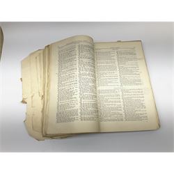 White Star line SS 'Titanic' - Proceedings Before The Right Hon. Lord Mersey, with Rear Admiral The Hon. S.A. Gough-Calthorpe C.V.O., R.N., et al. On a formal investigation ordered by the Board of Trade into the loss of the SS 'Titanic'. In the Wreck Commissioner's Court May/June 1912. Published by HMSO London. Unbound with hand written paper cover titled 'Evidence Given At 'Titanic' Inquiry 1st to 18th days. Incomplete - missing days 1 to 4 in list of witnesses, day 18 missing pp.503-506, appendix inserted between days 17 and 18. A rare and interesting part copy of the proceedings with unique annotations in many page margins. The first day title page is named in ink 'Mrs. Robinson', presumably Mrs. Annie Robinson First Class Stewardess and survivor, whose examination was on the eleventh day and which is partly highlighted in red pencil. The first eleven days also contain various pencil marginalia, hand unknown, together with a pencil cross-section drawing of the ship, with references to the pre-voyage fire and the engineers. The title pages of the twelfth day to the eighteenth day are all named in ink 'Mr. Boyle', referring to Alexander Boyle, with the twelfth day also bearing his professional stamp as 'Engineer Surveyor In Chief 23rd May 1912 Board of Trade'. No marginalia is found on days 12 to 18.