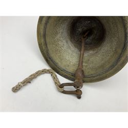 Ship's bell inscribed 'SS Stock Force', the Stock Force later became one of the WW1 'Q' ships and the engines were supplied by Earles Shipbuilders of Hull, H35cm, Notes: The SS Stock Force was built as a small coastal steamship and became HMS Stock FOrce when it was hired by the Royal Navy as a decoy ship (Special Service, Q-ship) in January 1918. She was used in the operation to attack the German submarine UB-80. The Stock Force Captain Commander Harold Auten VC, DSC, RD (22 August 1891 – 3 October 1964) was awarded the Victoria Cross in 1918 following his actions as captain of HMS Stock Force