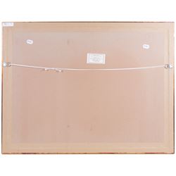 Angus Bernard Rands (British 1922-1985): Village Haystacks and Trees, three pastels signed, largest 44cm x 70cm (3)