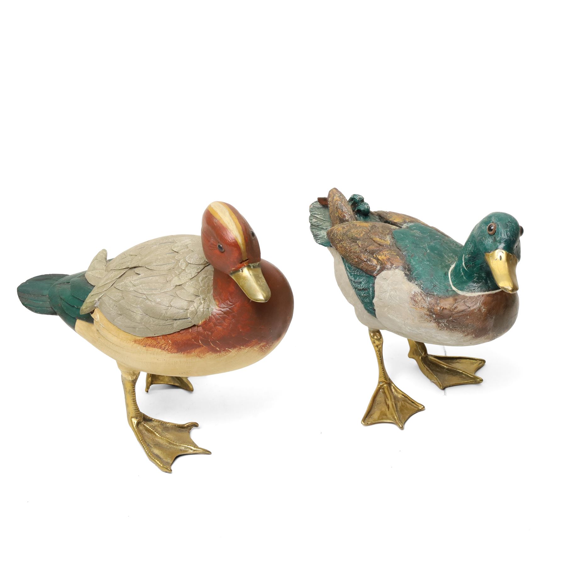 Four various duck ornaments, including a Langham glass duck, Border Fine Arts Mallard, and two others (4)