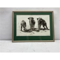 Leonard Robert Brightwell (British 1889-1962): 'Kings in Exile', drypoint etching signed and titled in pencil pub. James Connell & Sons 24cm x 38cm