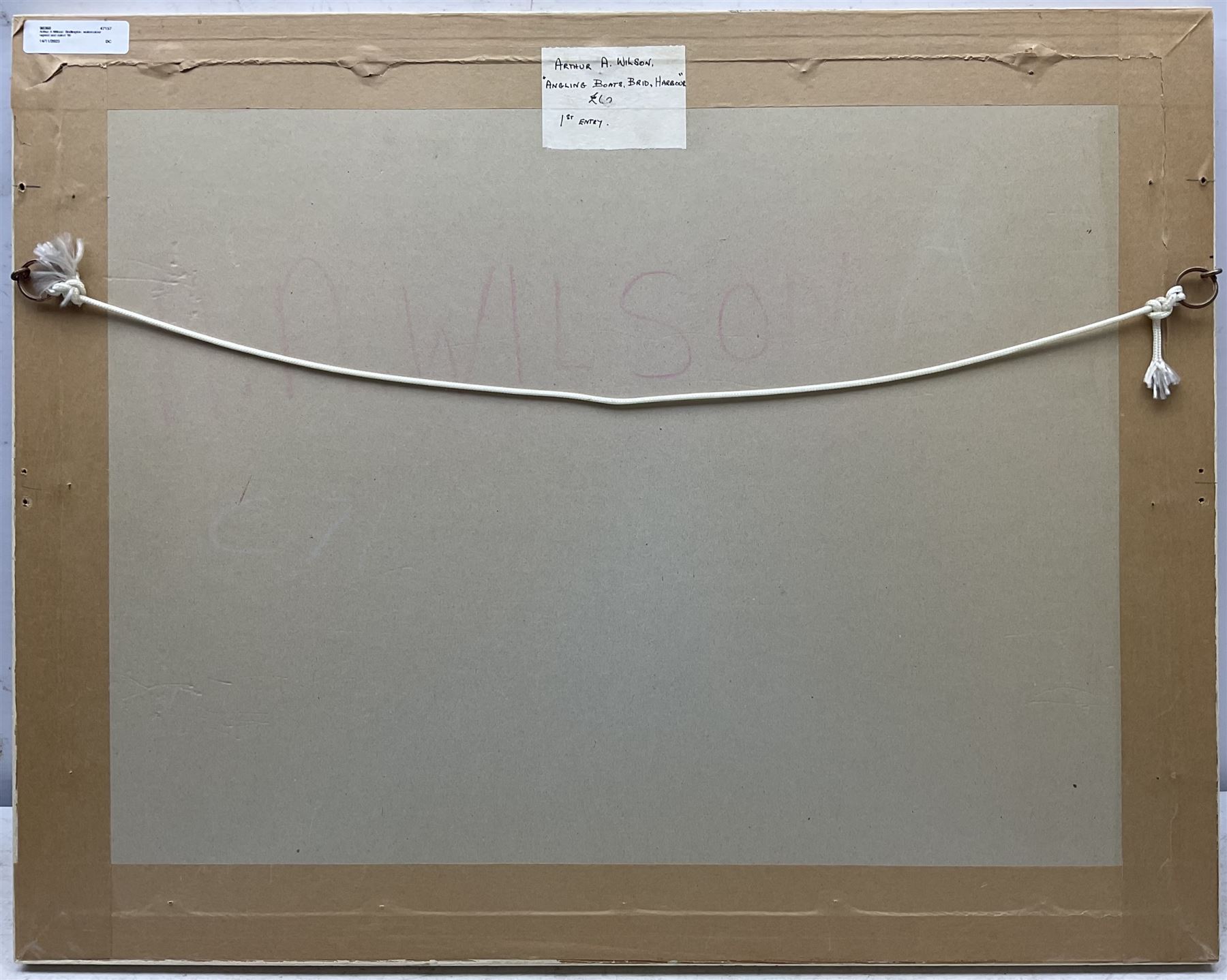 Arthur A Wilson (British 20th Century): 'Angling Boats - Bridlington Harbour