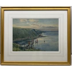 Frank Watson Wood (British 1862-1953): Burnmouth Harbour - Berwickshire, watercolour signed and dated '97, 32cm x 45.5cm