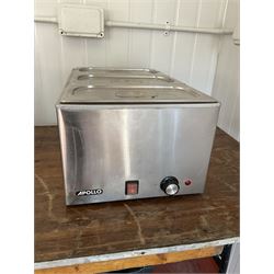 Apollo ABM 1.3KW Bain Marie - THIS LOT IS TO BE COLLECTED BY APPOINTMENT FROM DUGGLEBY STORAGE, GREAT HILL, EASTFIELD, SCARBOROUGH, YO11 3TX