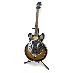 Tanglewood TBS800 'Blue Sound' electric resonator guitar H106cm; in carrying case; with stand and original purchase invoice dated 2009