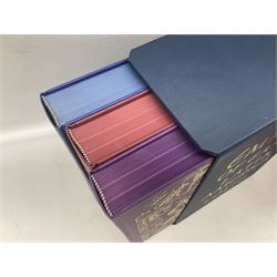 Folio Society; twelve volumes, to include three book box set Empires of Early Latin America, three book box set British Myths and Legends, two book box set The Greek Myths etc