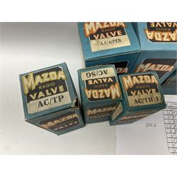 Eleven Mazda thermionic radio valves/vacuum tubes, including A.C.4/PEN, AC/TP, PEN 45 DD, all boxed  