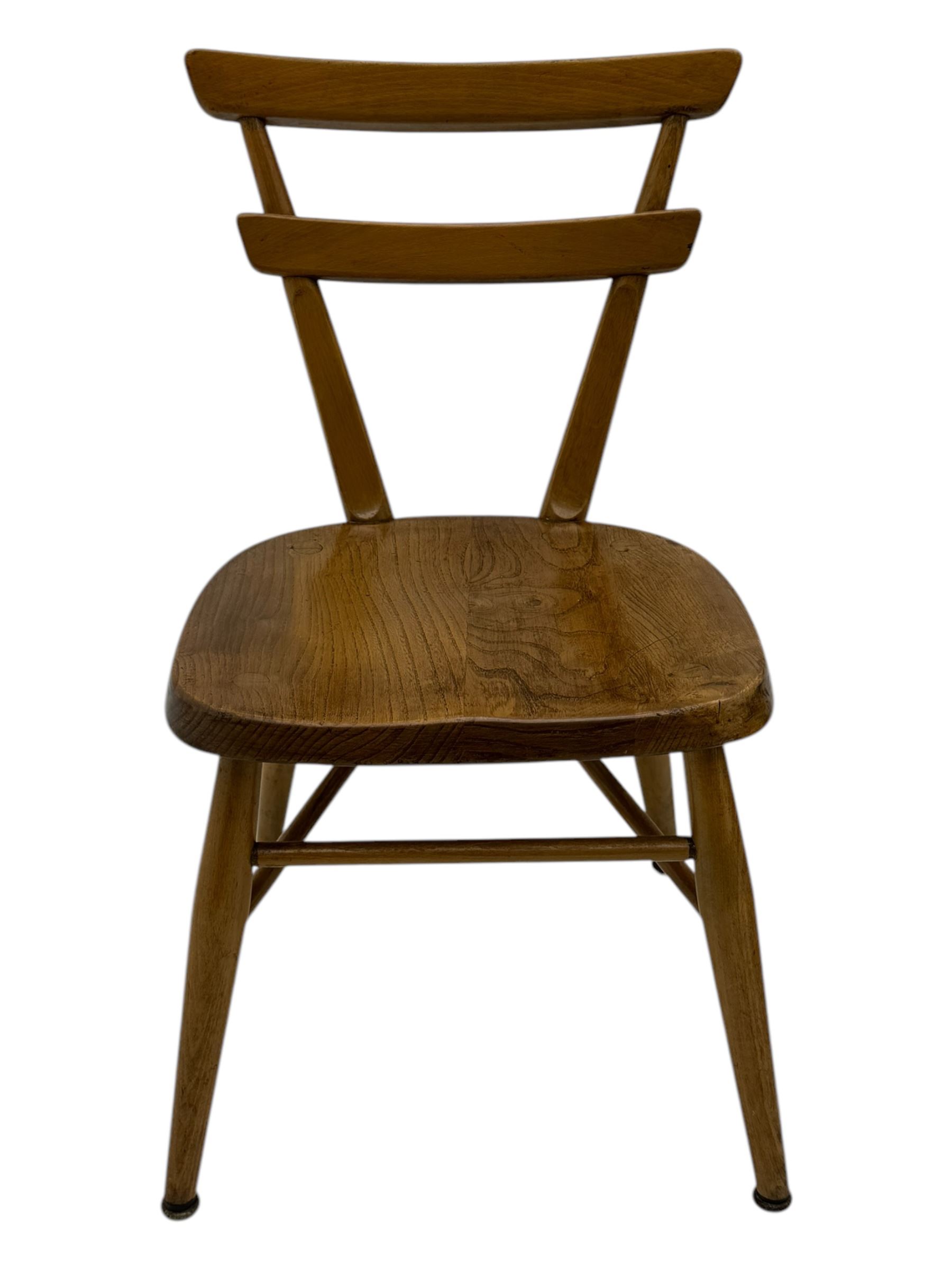 Lucian Ercolani for Ercol - mid-20th century set of four ‘Yellow Dot’ elm and beech child’s chairs