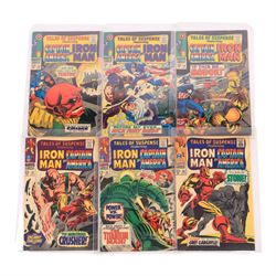 Sixty-two Marvel Silver Age 'Tales of Suspense' comic books, featuring Iron Man and Captain America