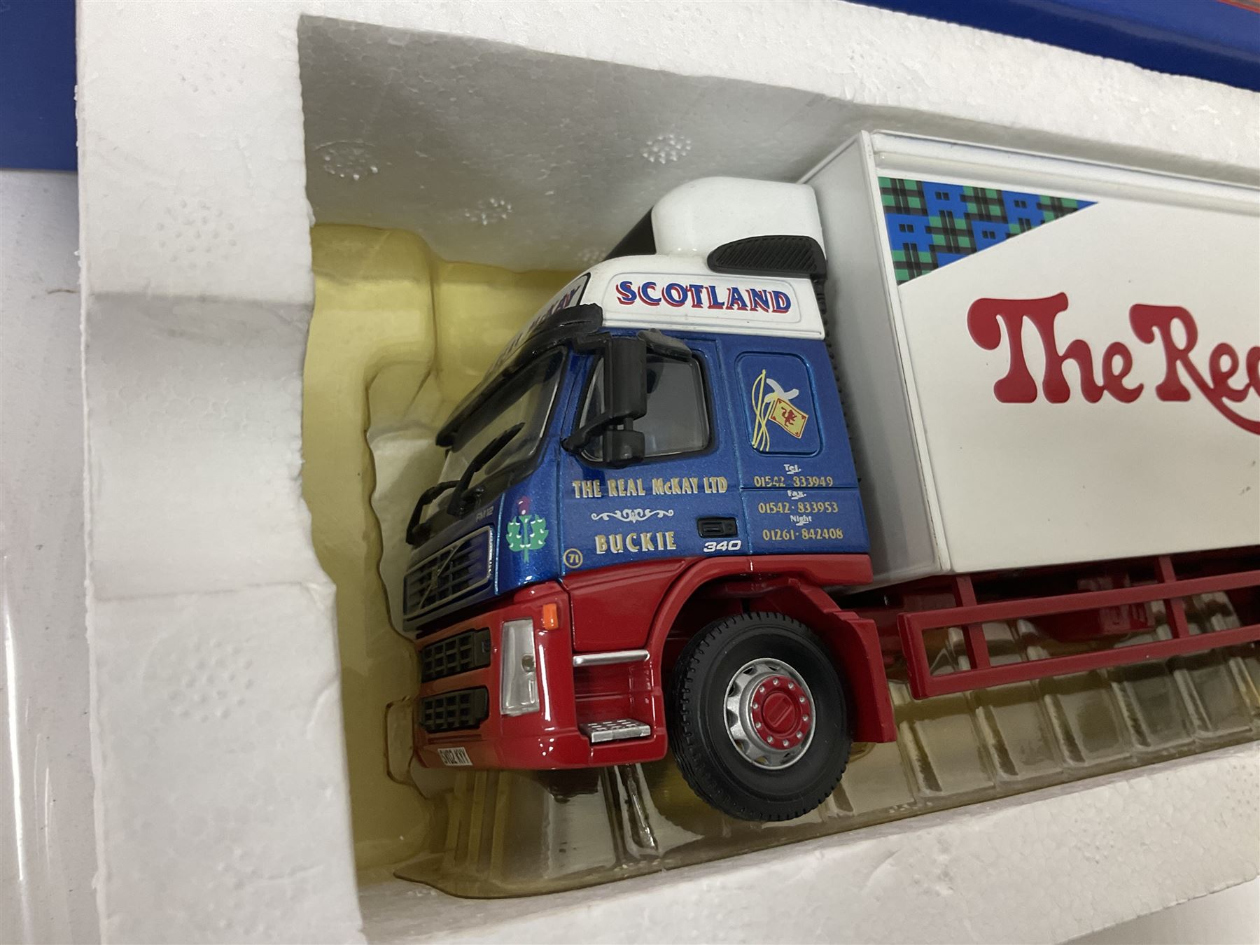 Corgi - four ‘Rigids’ limited edition 1:50 scale die-cast vehicles comprising CC14202 - Scania P Box Lorry Tunnock’s no.1035/1710; CC13515 - Volvo FM Fridge Lorry The Real McKay Ltd; CC13903 - Foden Alpha Curtainside Lorry Stan Robinson Ltd; CC11913 - ERF EC Aggregate Tipper Brian Harris Transport; all boxed (4)