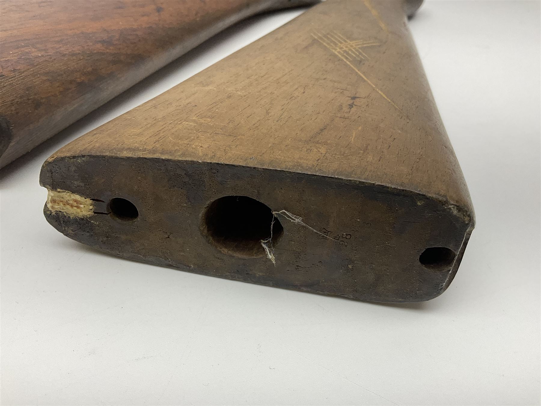 Quantity of spare parts for .577/450 Martini Henry rifle including two stocks, fore-end etc