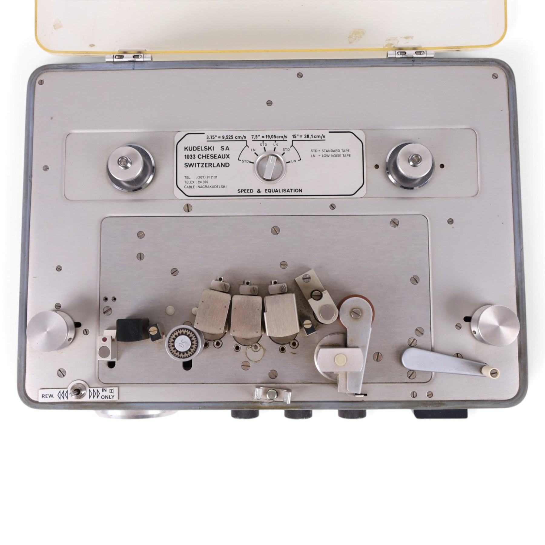 Nagra 4.2 portable mono reel to reel tape recorder, made in Switzerland, circa 1970