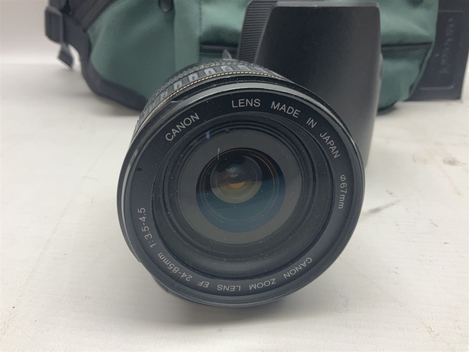 Canon EOS 5D camera body, with 'Tamron SP 70-300mm F/4-5.6 lens, and accessories, together with soft case