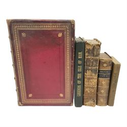 Jules Michelet (French 1798-1874): The Insect, with illustrations by Giacomelli, pub. T. Nelson and Sons, Paternoster Row, Edinburgh and New York, 1875, together with Edward Callow: The Phynodderree and Other Legends of the Isle of Man, with illustrations by W.J. Watson, pub. J. Dean and Son, Fleet Street, E.C, George Dodd: Metals British Manufactures, pub. Charles Knight and Co, Ludgate Street, 1845, WWI Imperial Army Series Musketry, pub. John Murray, Albermarle Street, 1915, Laurence Echard (1670–1730): The Roman History From the Settlement of the Empire by Augustus Caesar, To The Removal of the Imperial Seat by Constantine the Great Containing the Space of 355 years, vol. 2, printed by T.H. for M. Gillyflower, J. Tonson in Fleet Street, H. Bonwick in St. Paul's Church-yard and R. Parker in Cornhill, 1698, bound in leather (5)
