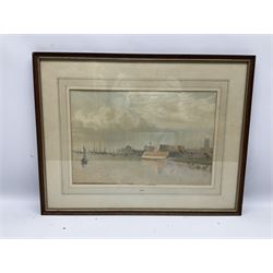 After William Frederick Settle (British 1821-1897): 'Blockhouse on the River', 19th century colour print together with early photograph of 'Grove Hill' 26cm x 38cm (2)