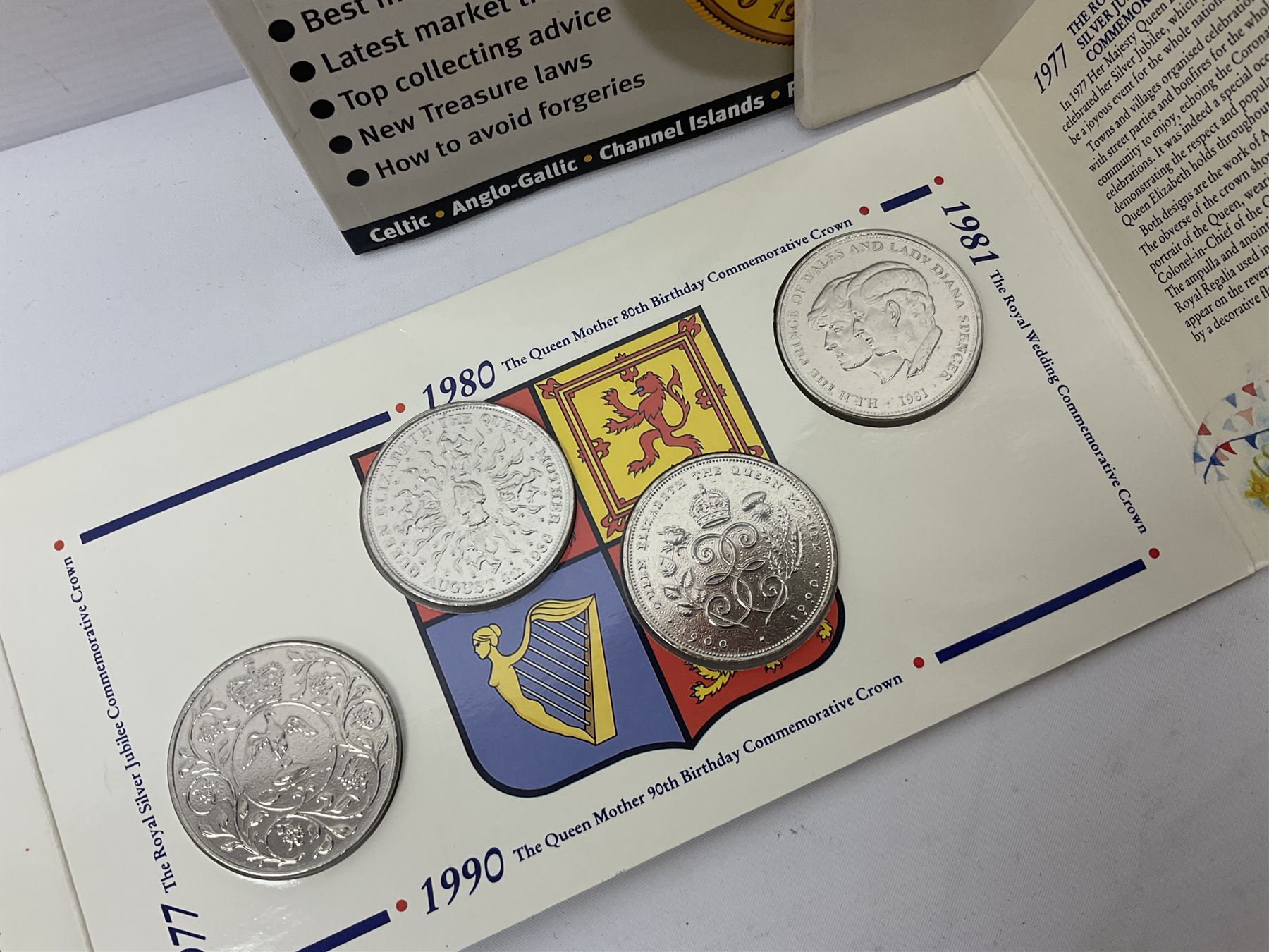 Great British and World coins, including small number of pre 1920 silver coins, pre-decimal coinage, commemorative crowns, Britain's first decimal coins sets in blue wallets, Swiss francs etc