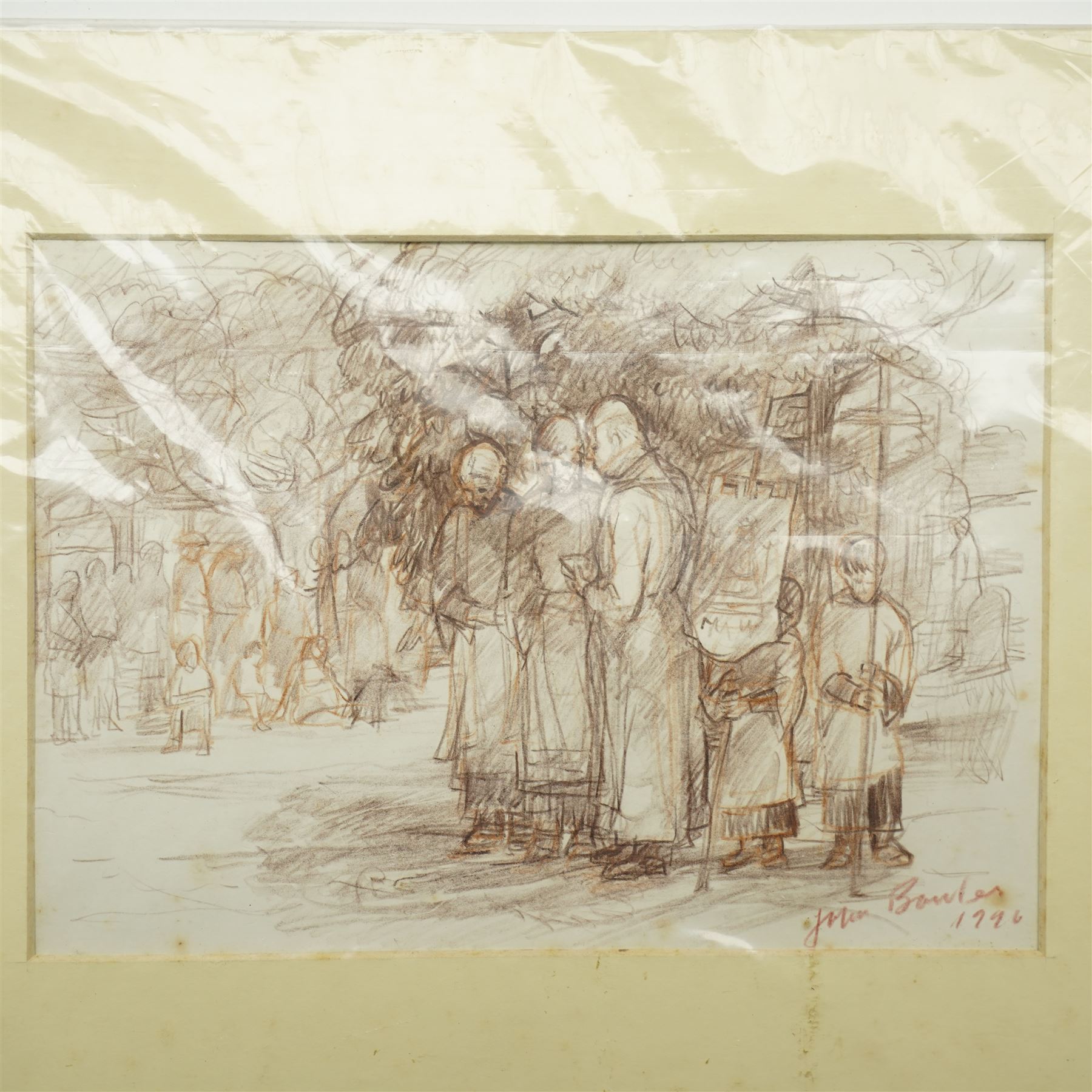 John Gilbey Bowles (British 1929-2011): Religious and Military Figures, collection of nineteen sketches of portraits of religious and military figures including Jesus, John the Baptist, pilgrimage scene, Napoleonic soldier, Royalist and various others throughout the ages, signed inscribed and dated max 18cm x 26cm (19) (unframed)