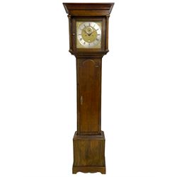 Jeremiah Henderson of Scarborough - 8-day longcase clock in an Elm case c1765,  with a fla...