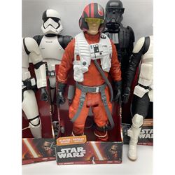 Star Wars - seven Jakks Pacific Big-Figs comprising Death Trooper, Kylo Ren, Darth Maul, First Order Stormtrooper, Poe Dameron, The Inquisitor and Executioner Trooper; all boxed; and another unboxed (8)