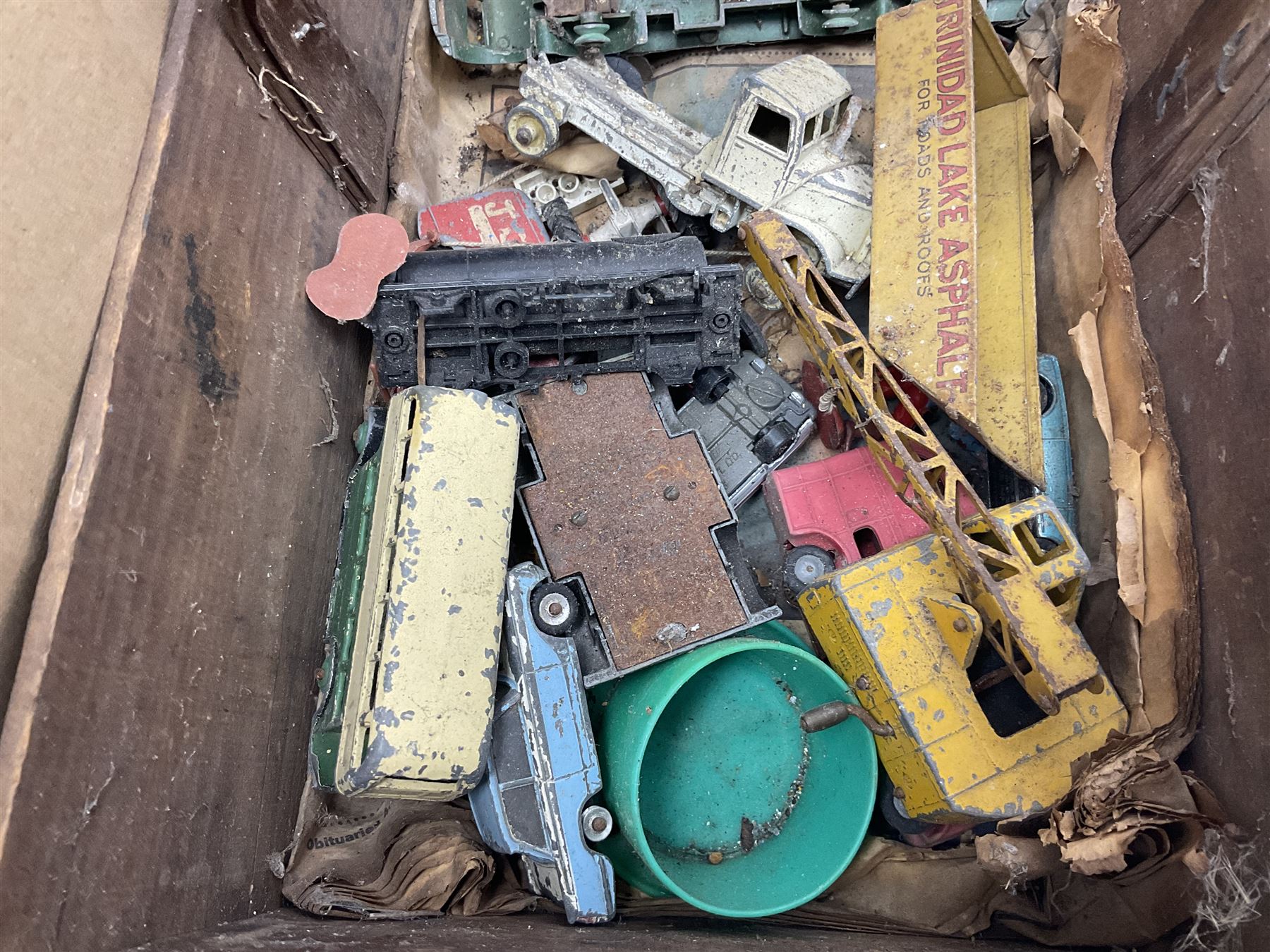 Hornby track together with Dinky Super toys, Corgi Major toys etc 