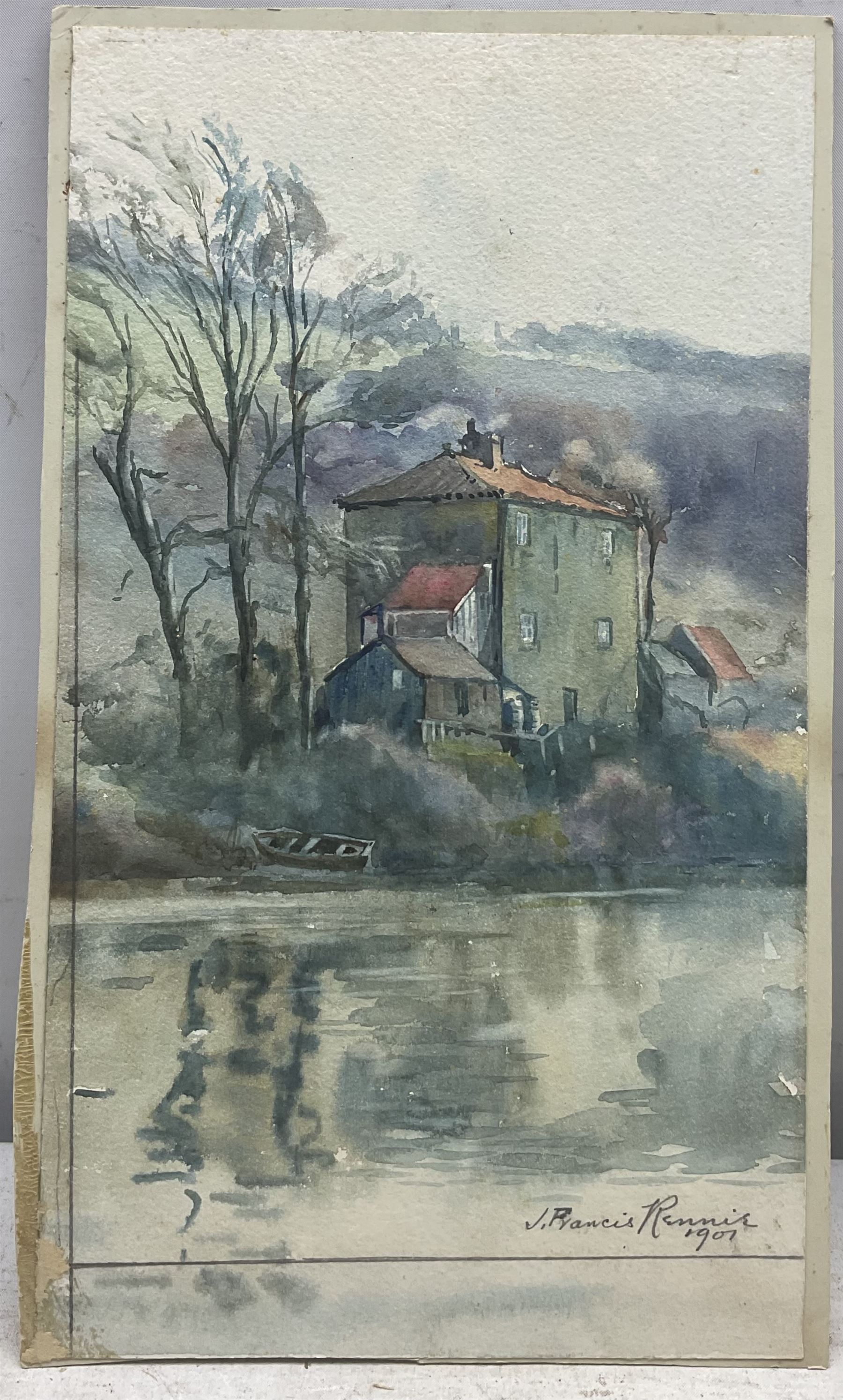 John Francis Rennie (British early 20th century): Whitby Scenes, set three watercolours signed, two dated 1901, max 30cm x 22cm (3) (unframed)