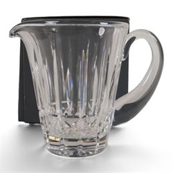 Set of twelve Waterford Crystal Kylemore pattern tumblers and matching jug, tumblers H13cm